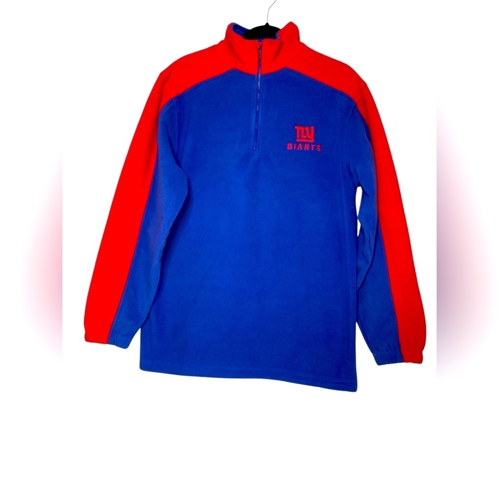 NY Giants vintage 2008 NFL team apparel 3/4zip SOFT fleece sweatshirt SZ-Medium